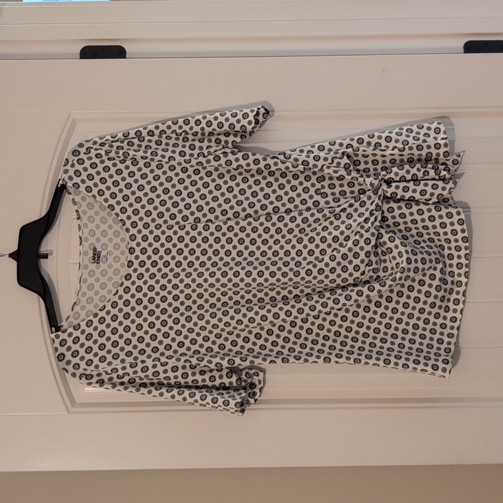 Land's End Circle Pattern Top, Size Large 14-16